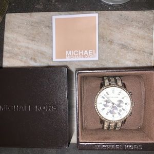 Silver Diamond Michael Kors Watch